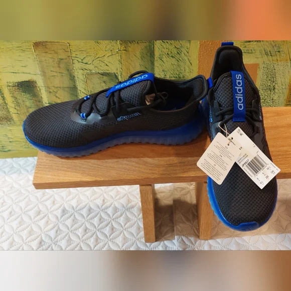 adidas Black and Blue Athletic Shoes - Picture 2 of 8